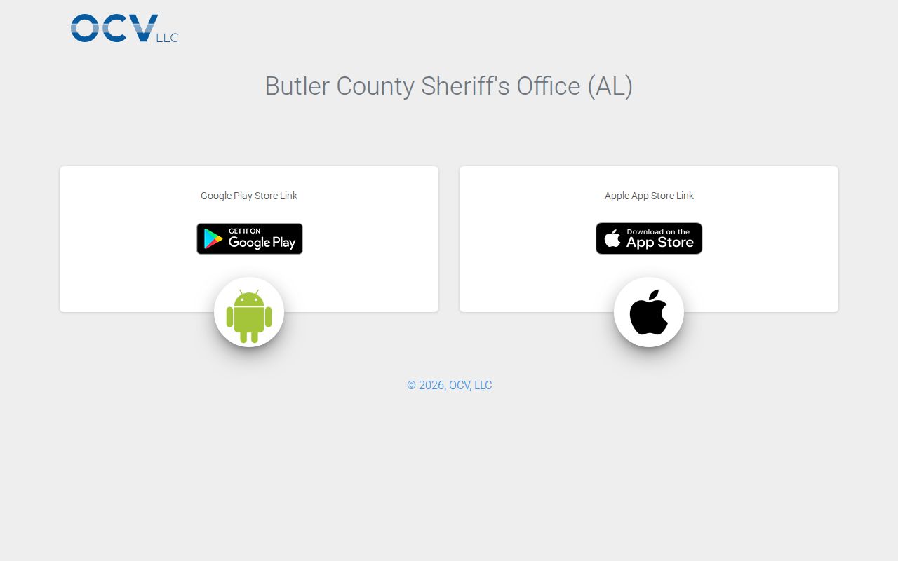 Butler County arrest history sheriff app distribution page