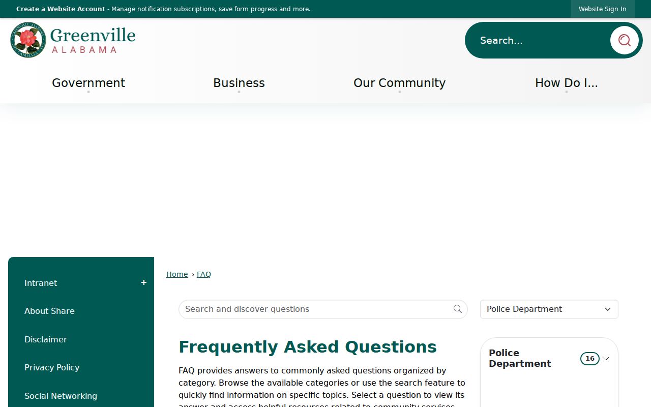 Greenville criminal records report request FAQ