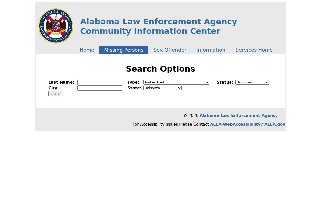 Alabama registry search for Butler County sex offender records