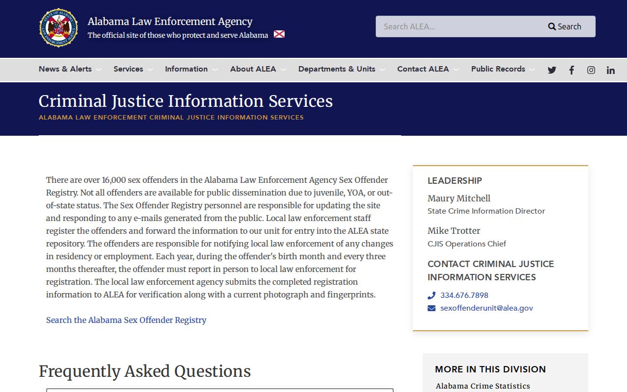 ALEA overview of Butler County sex offender registry rules